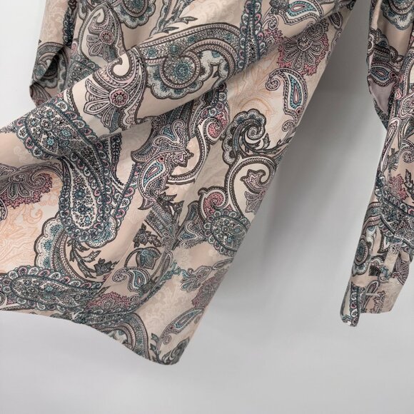 Chicos 2 No-Iron Paisley Button-Down Shirt Size large Womens tunic blouse - Picture 11 of 15